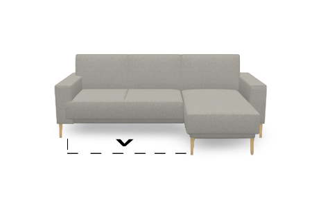 rohová rozkládací sestava L - pravá