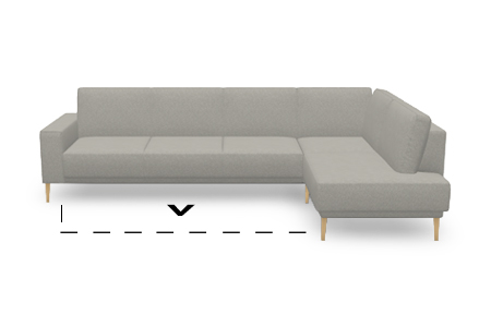 rohová rozkládací sestava L - pravá