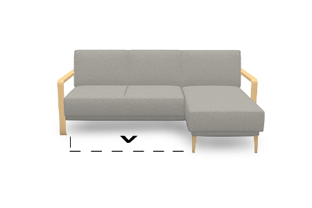 rohová rozkládací sestava L - pravá