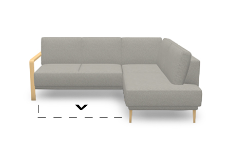 rohová sestava L - rozkládací - pravá