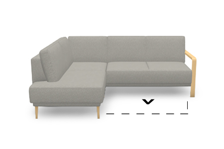 rohová sestava L - rozkládací - levá